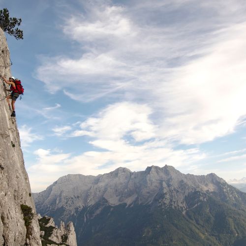 A climber climbing in St.Jean-dAulps