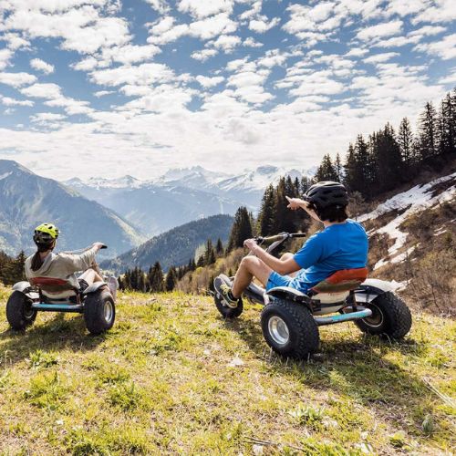 two people on a Mountain kart in St.Jean d'Aulps