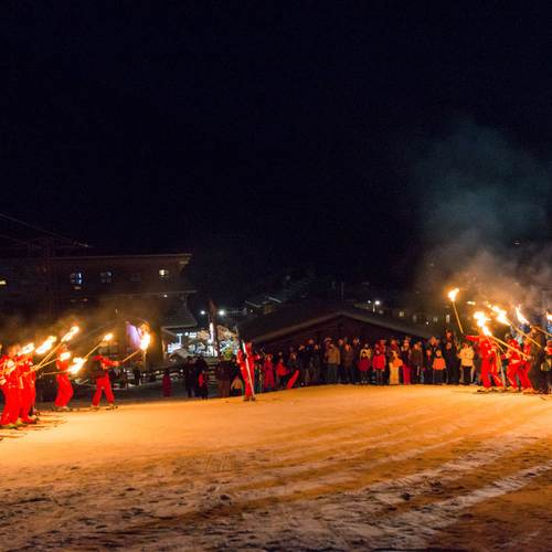 Winter Activities In St.Jean dAulps - Torchlit descent